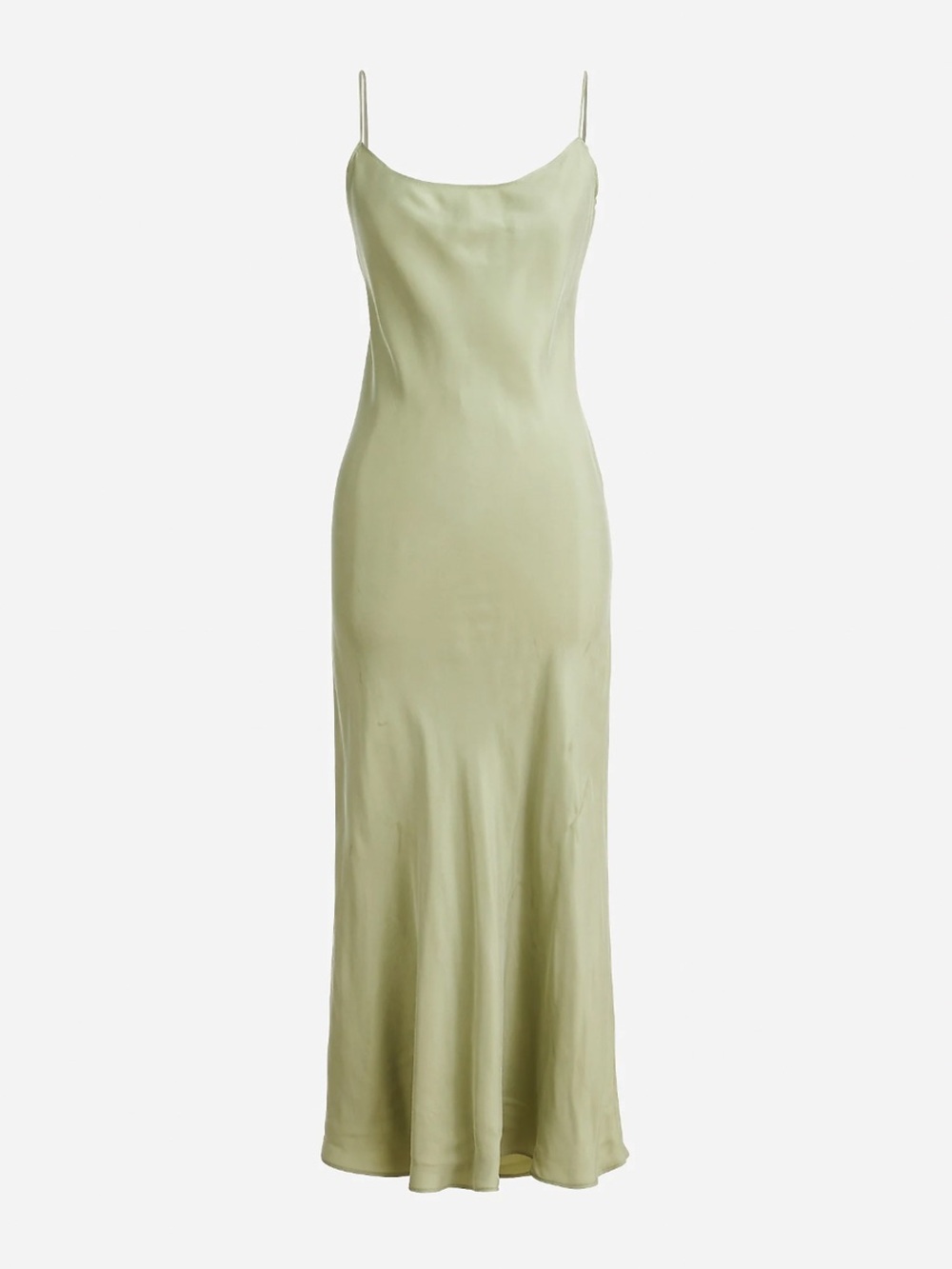 J.Crew New Gwyneth Cupro sleeveless slip dress Faded Pistachio NWT